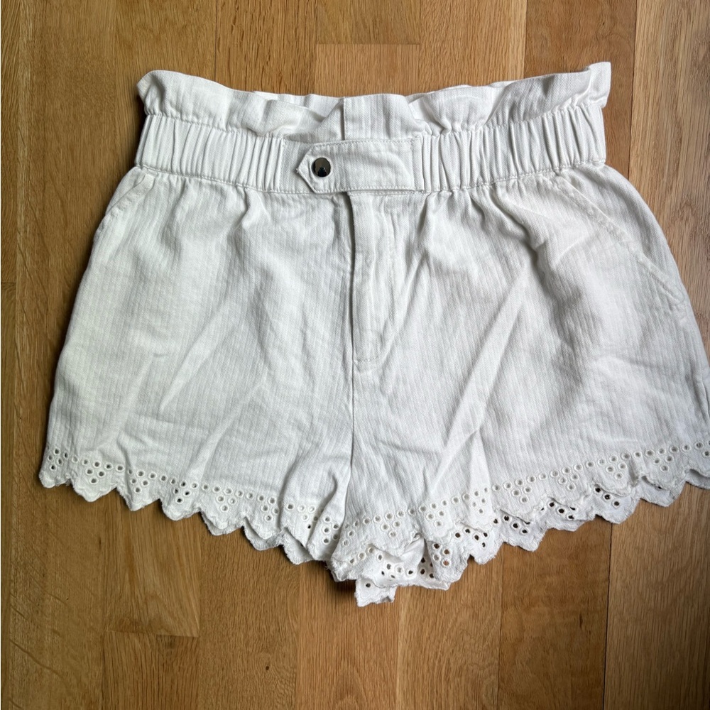 ANTHROPOLOGIE White High Rise Shorts - size small